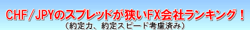 CHF/JPY スプレッド比較