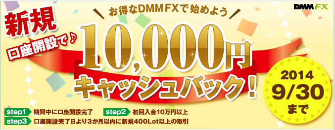 DMM FX キャッシュバックキャンペーン