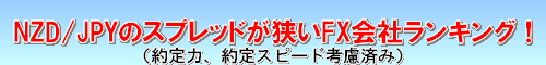 NZD/JPY スプレッド比較